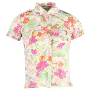 Etro Floral Print Short Sleeve Shirt in Multicolor Cotton